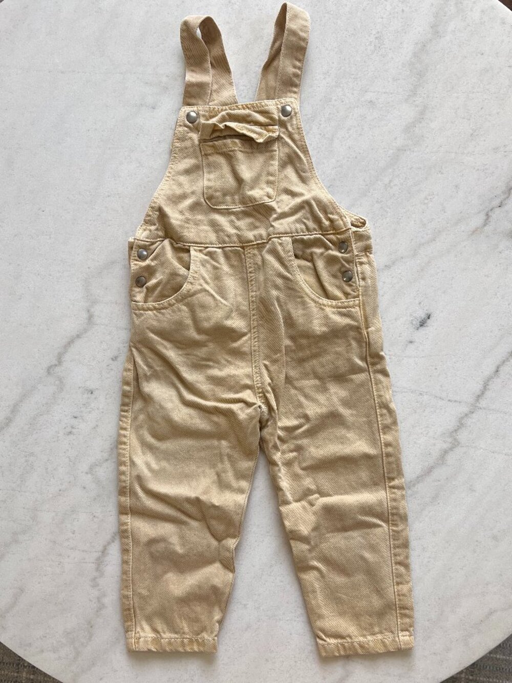 Zara Kids Beige Denim Overalls Size 3-4 Years